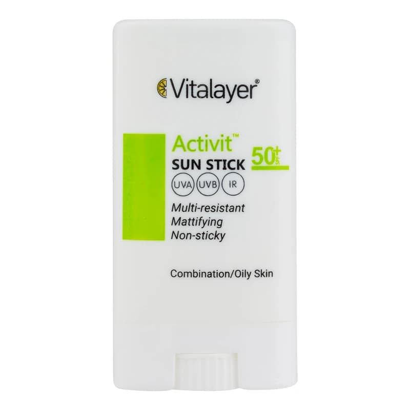 ضد آفتاب استیکی ویتالیر مدل اکتی ویت پوست چرب SPF50